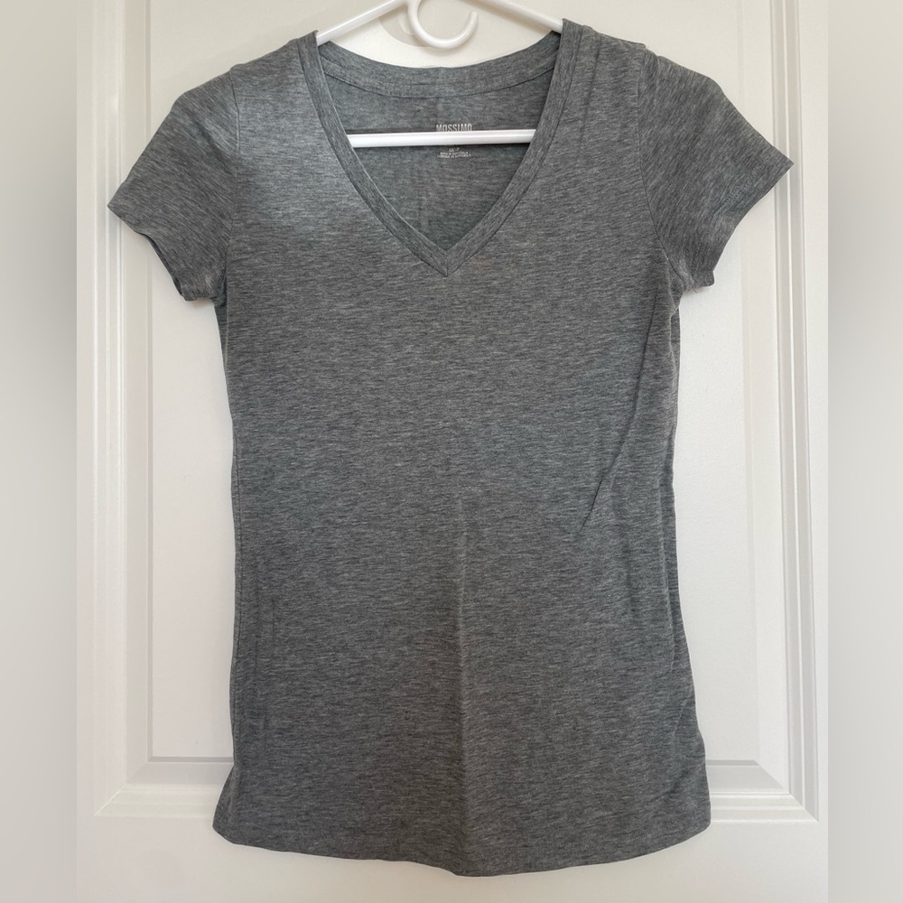 Gray V-Neck T-Shirt